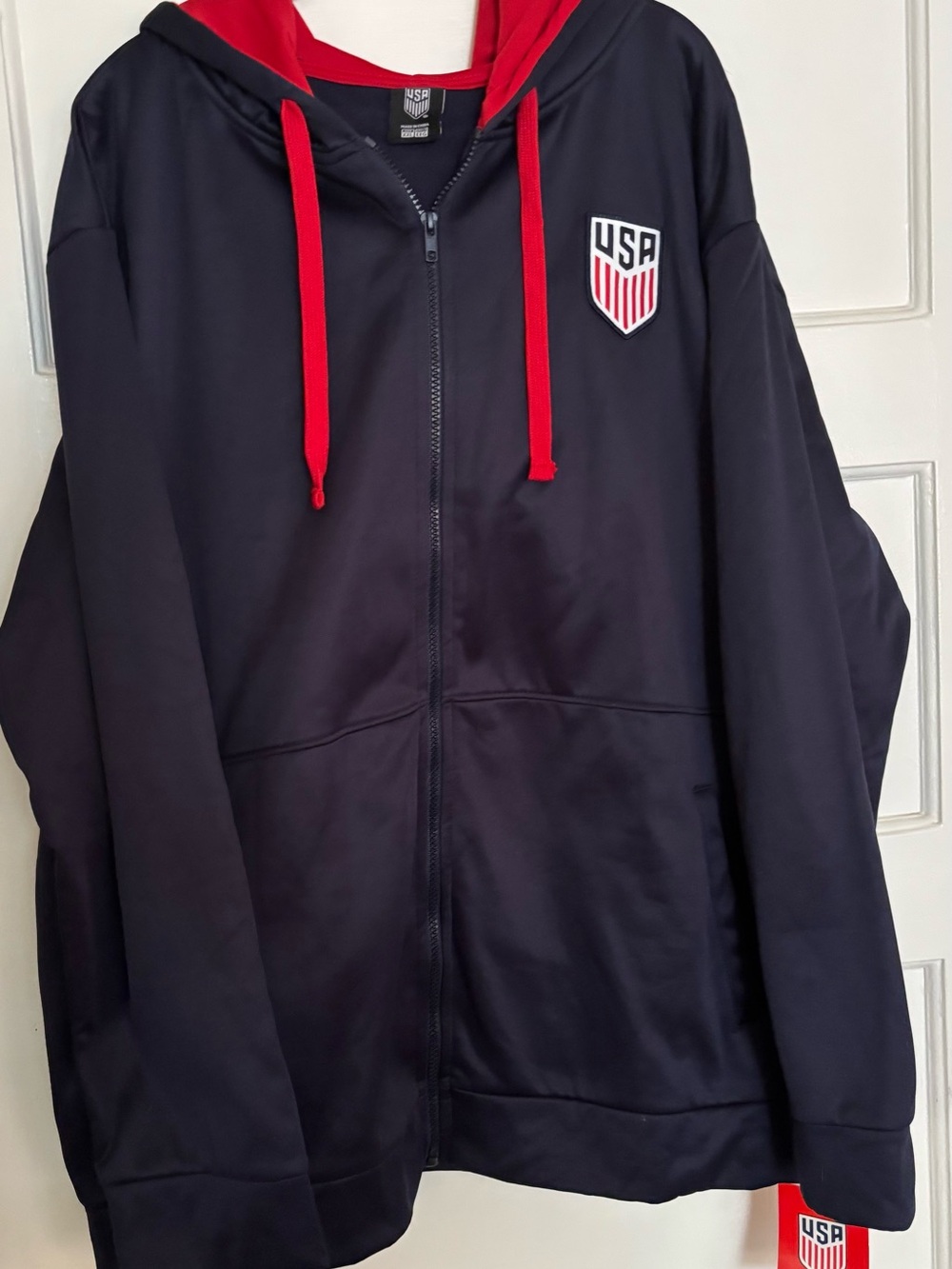New Official USA Soccer Team Jacket, Zip Hoodie, Mens World Cup, Olympic XXL